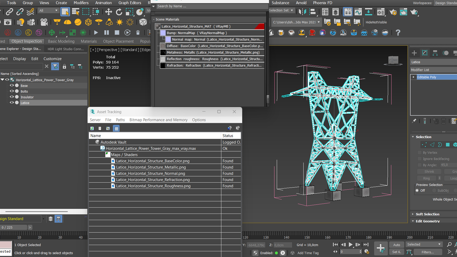 Horizontal Lattice Power Tower Gray - view 9