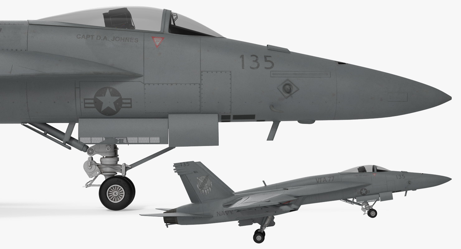 Fighter FA 18EF Super Hornet Rigged 2 3D