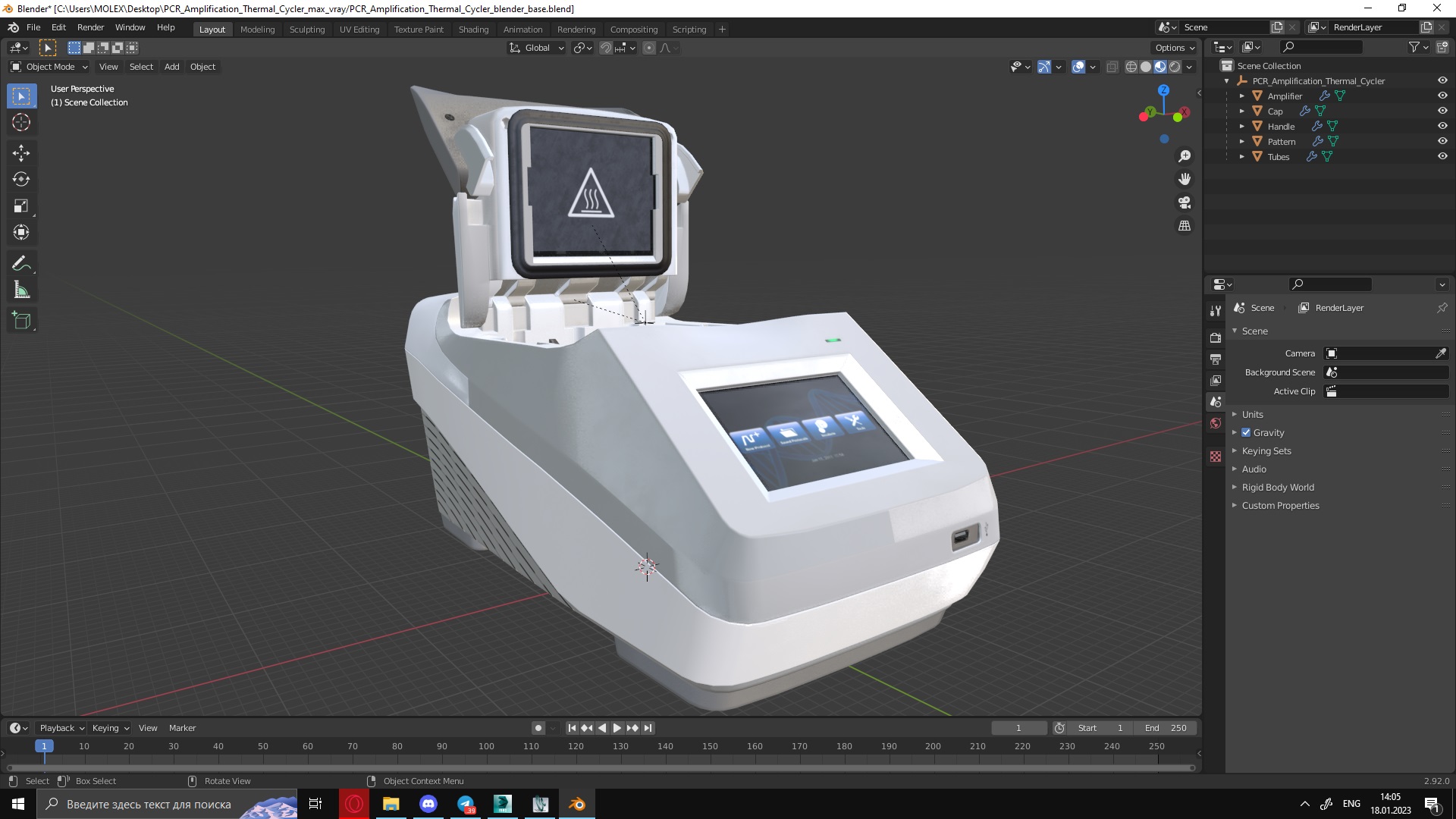PCR Amplification Thermal Cycler 3D