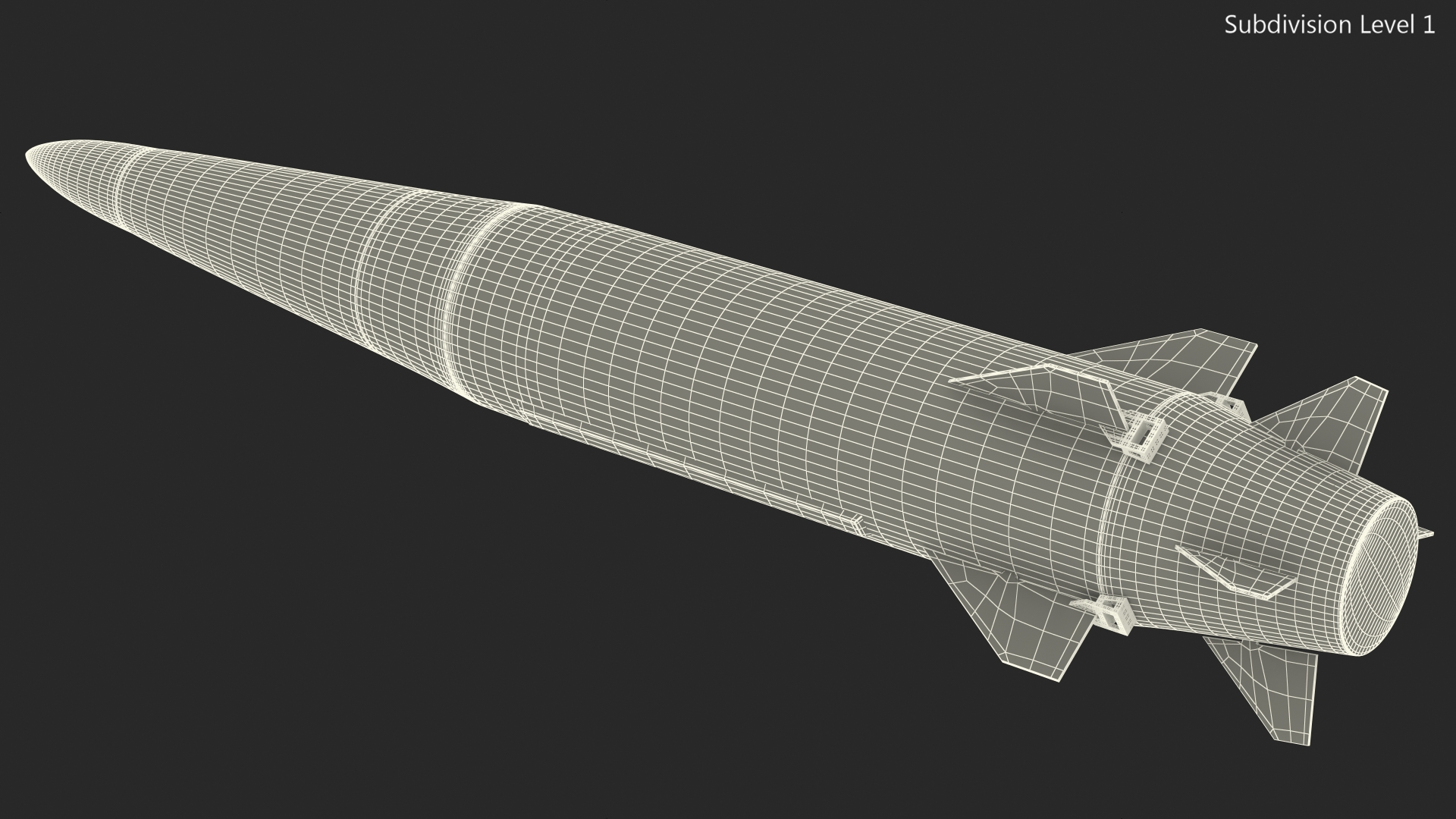 Kh-47M2 Kinzhal Hypersonic Missile 3D model