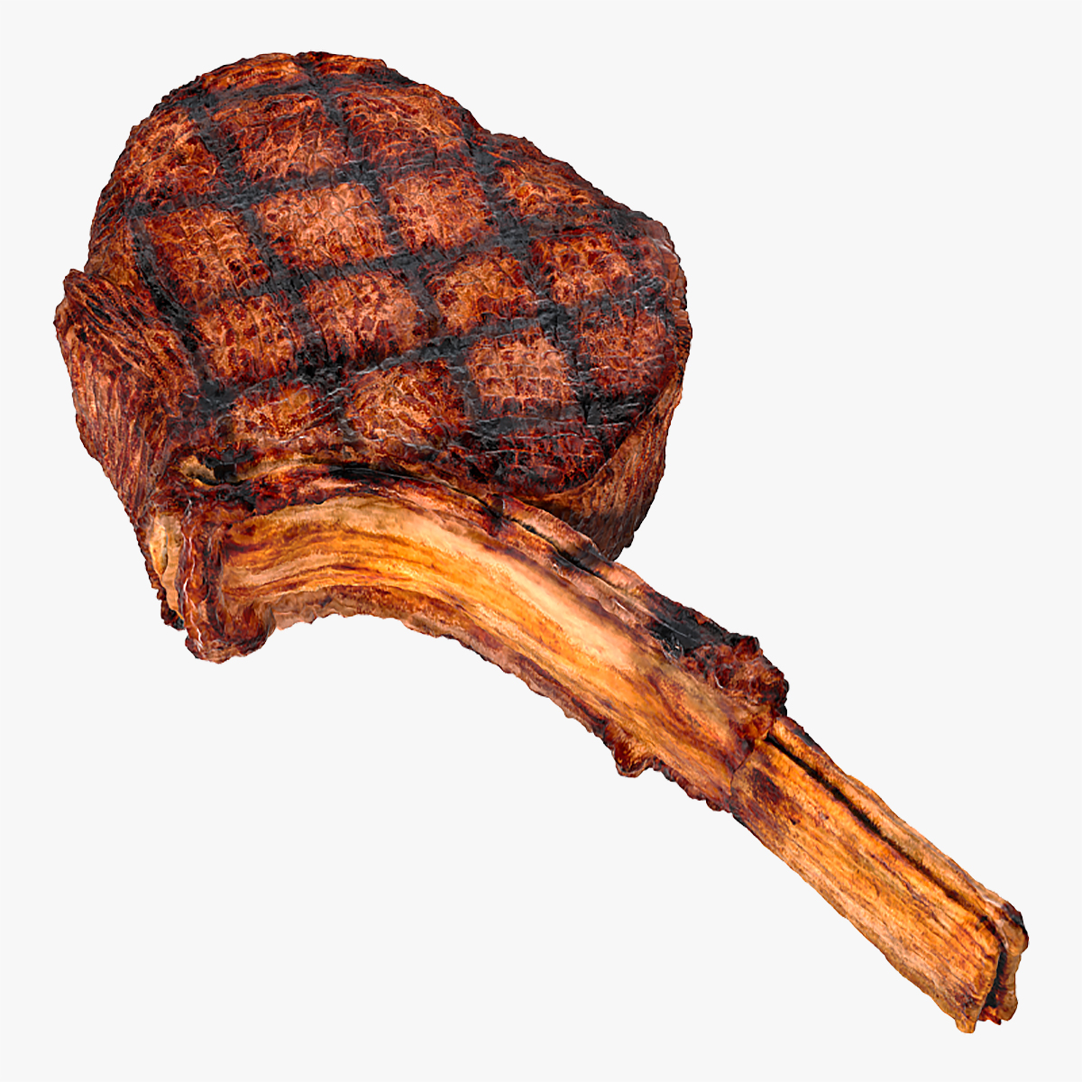 Grilled Tomahawk Steak 3D Model, view 3