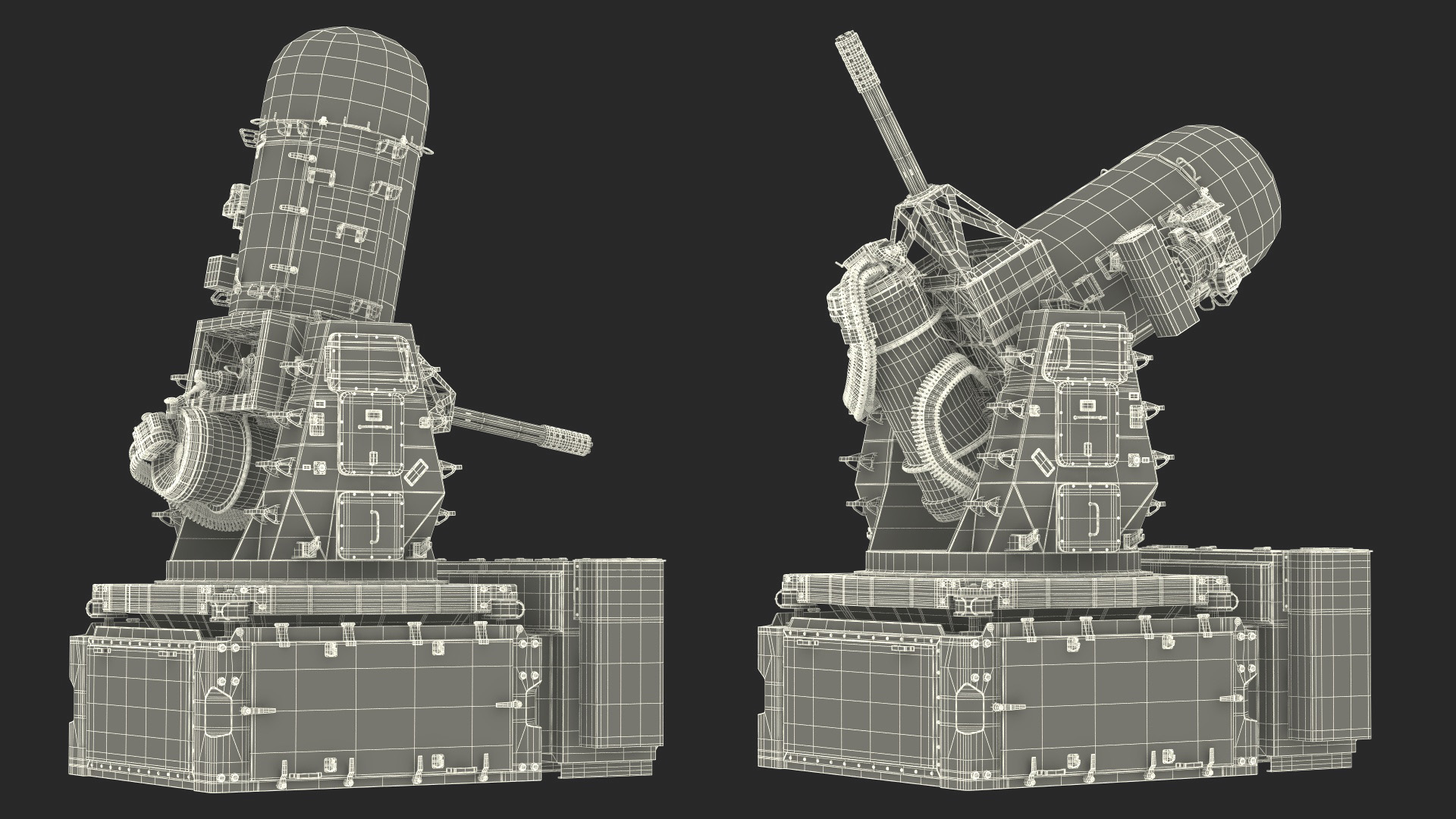 3D Mark 15 Phalanx Close-In Weapon System Marine Rigged for Maya