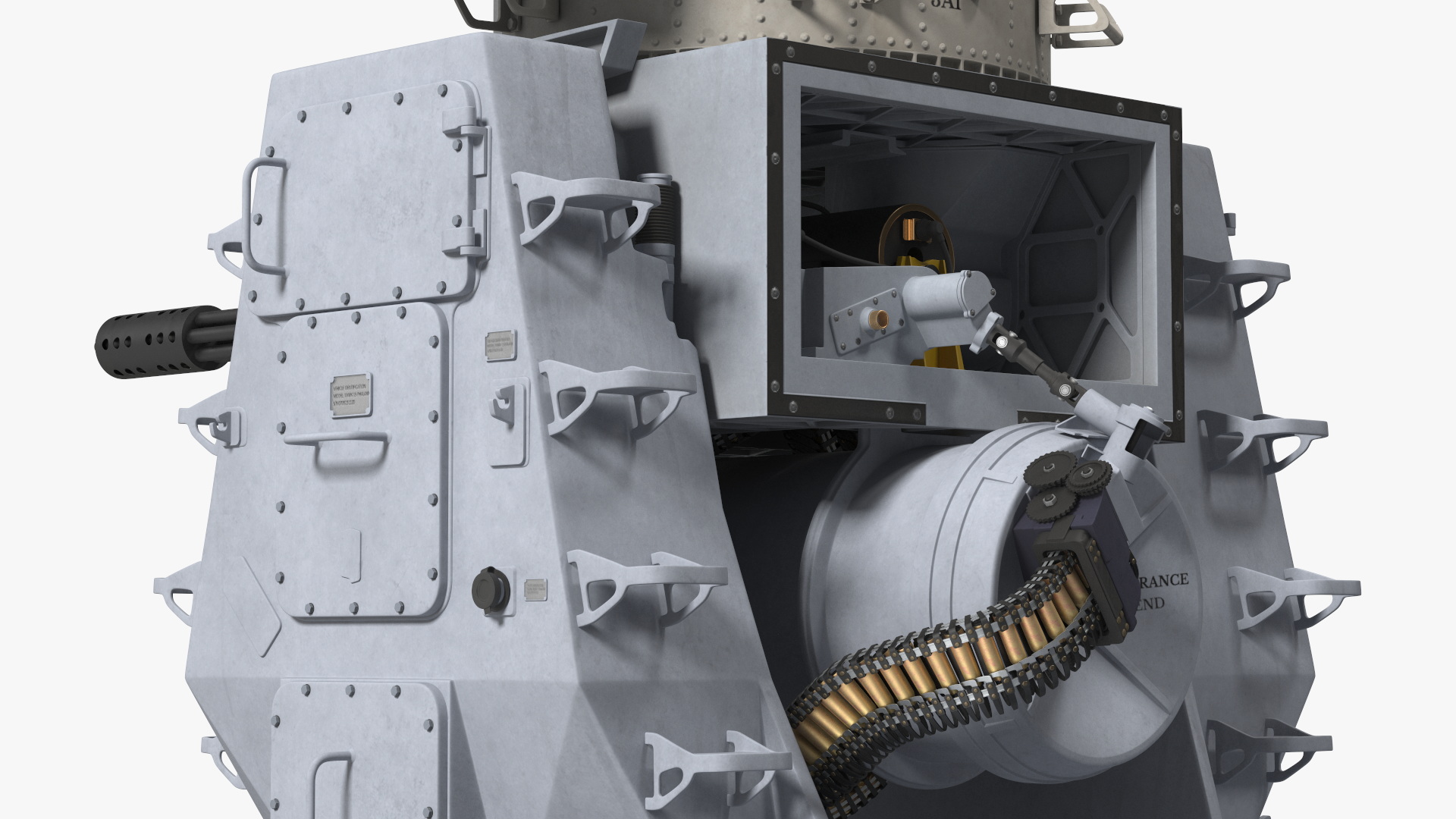 3D Mark 15 Phalanx Close-In Weapon System Marine Rigged for Maya