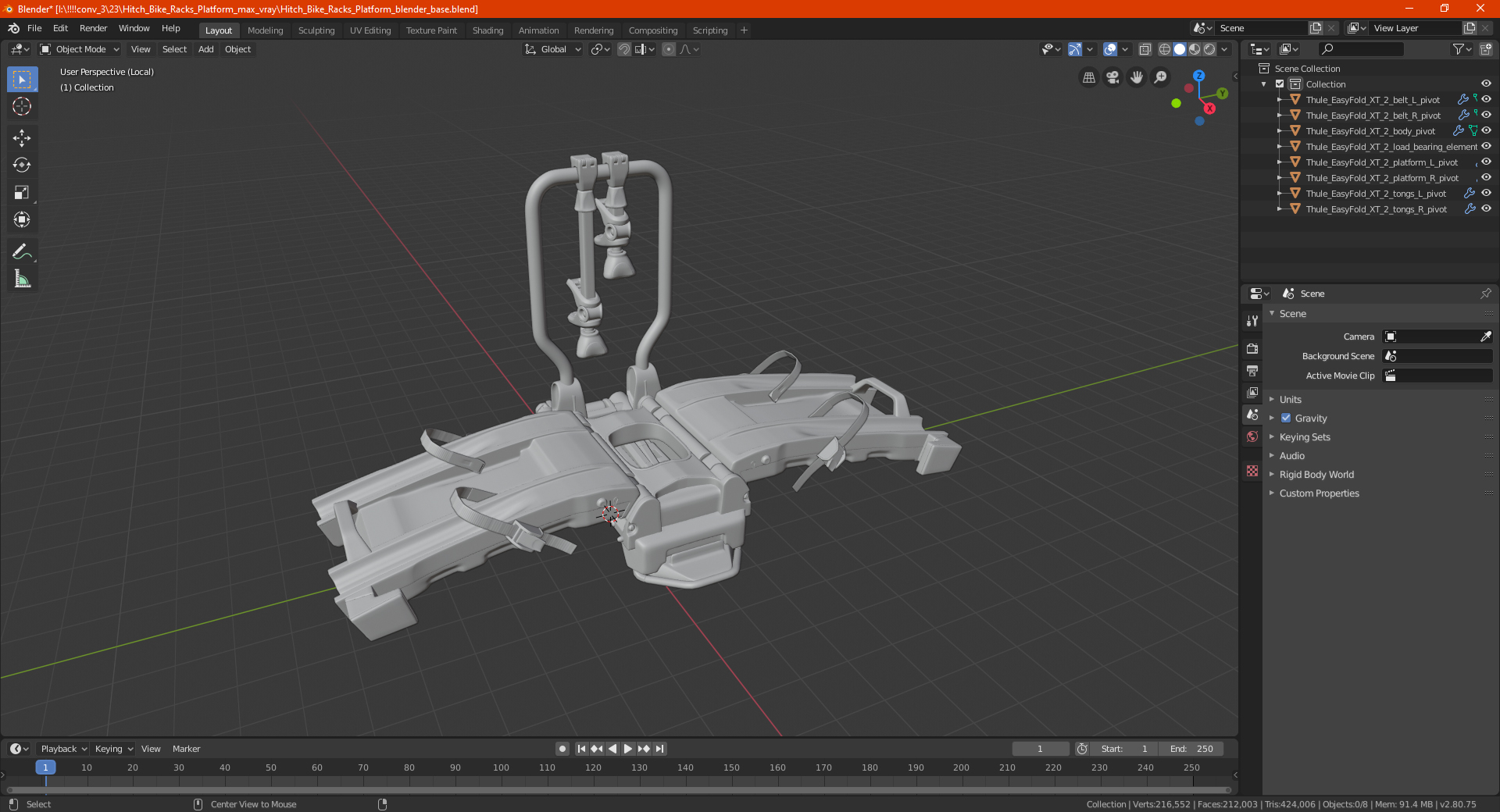 3D model Hitch Bike Racks Platform