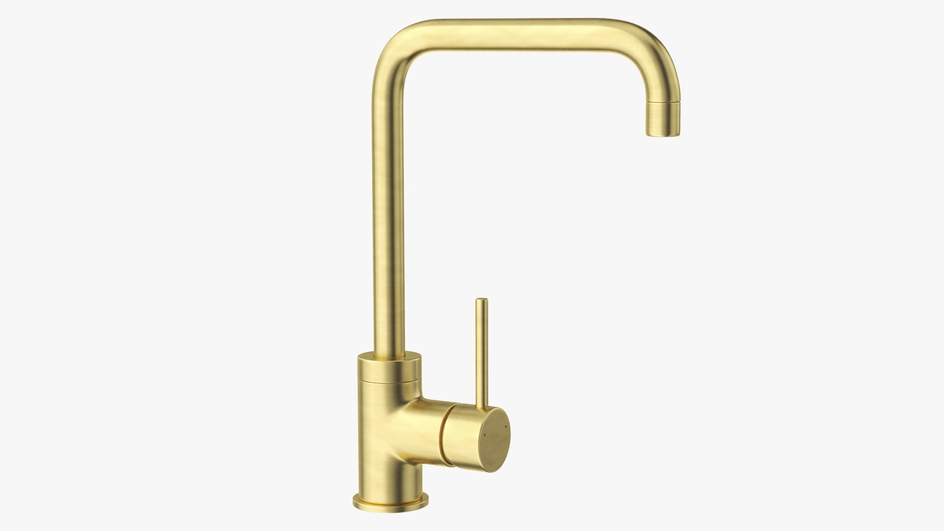 Angular Single Lever Sink Mixer Brass 3D