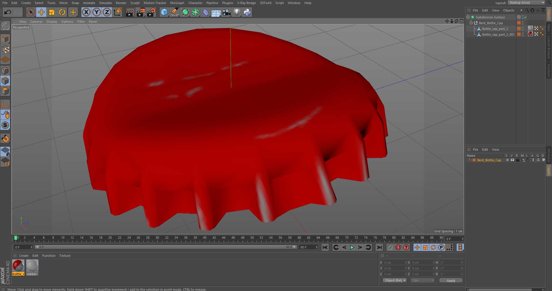 3D model Bent Bottle Cap