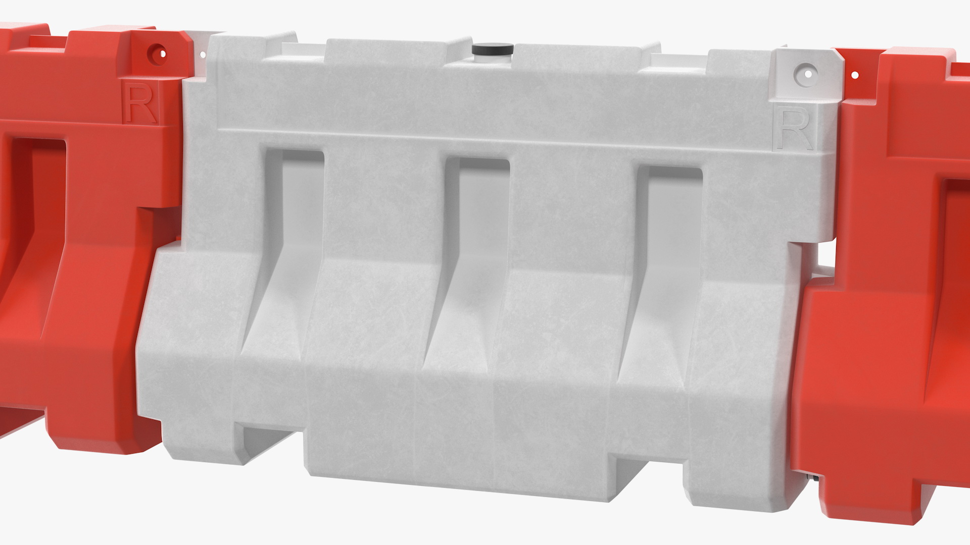 Road Safety Plastic Barricade 3D model