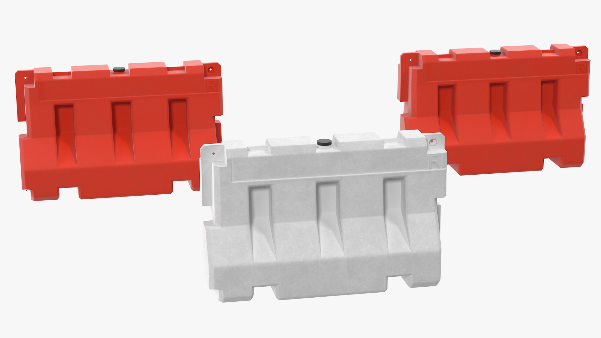 Road Safety Plastic Barricade 3D model