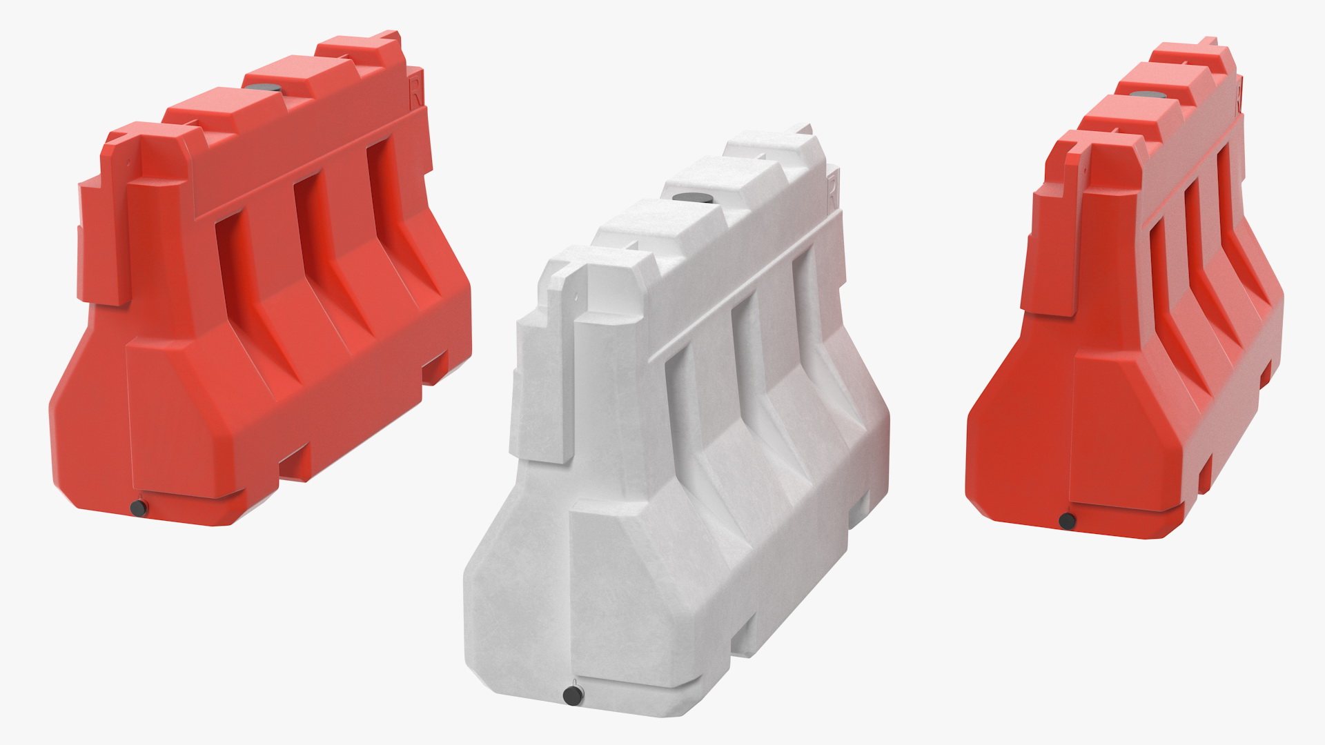 Road Safety Plastic Barricade 3D model