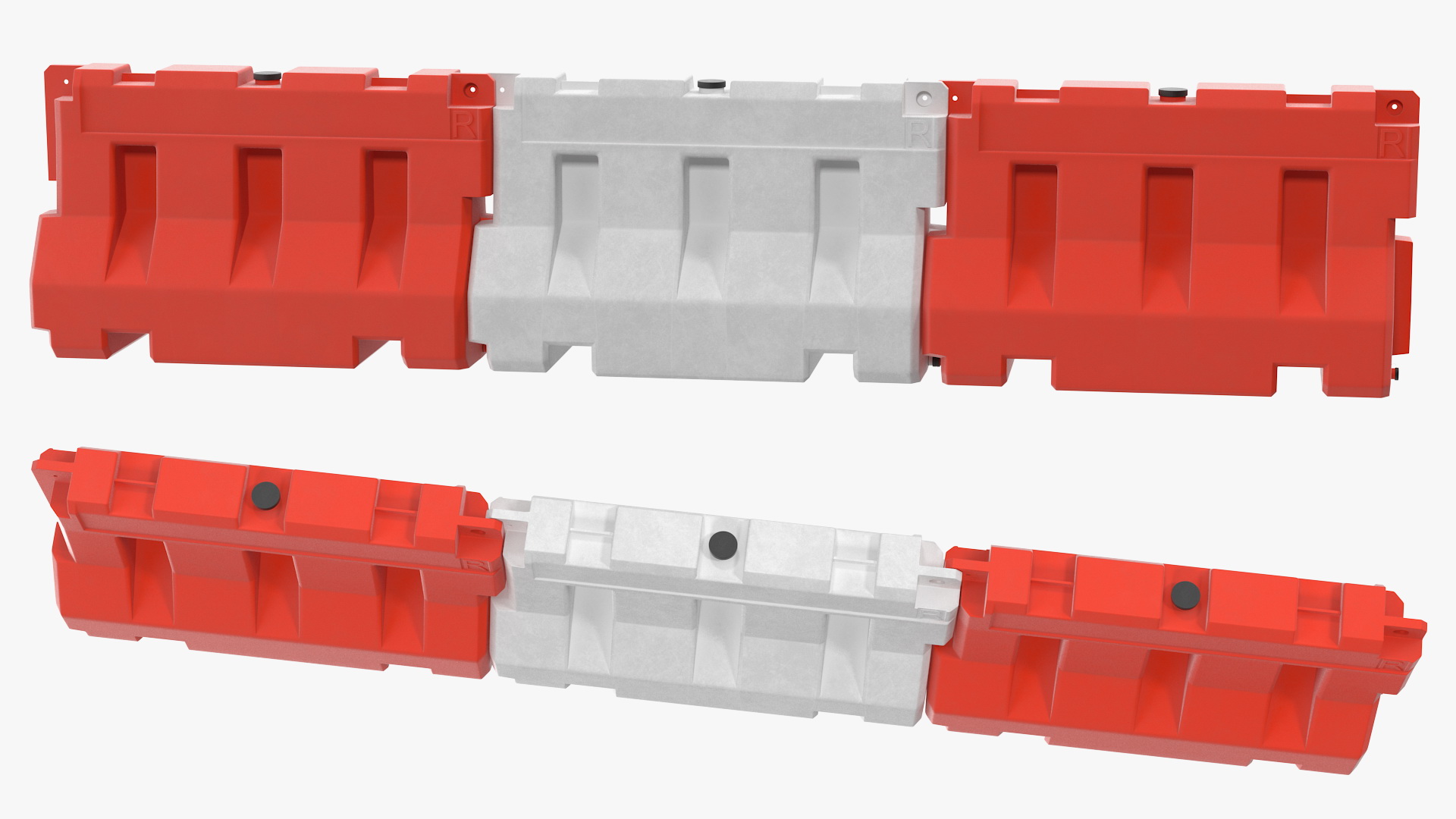 Road Safety Plastic Barricade 3D model