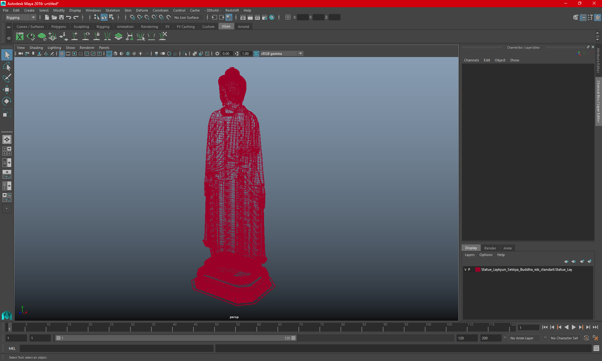 3D Statue Laykyun Sekkya Buddha model