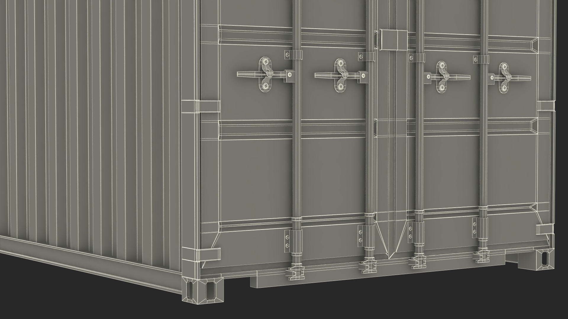 3D High Cube Shipping Container 40ft Blue model