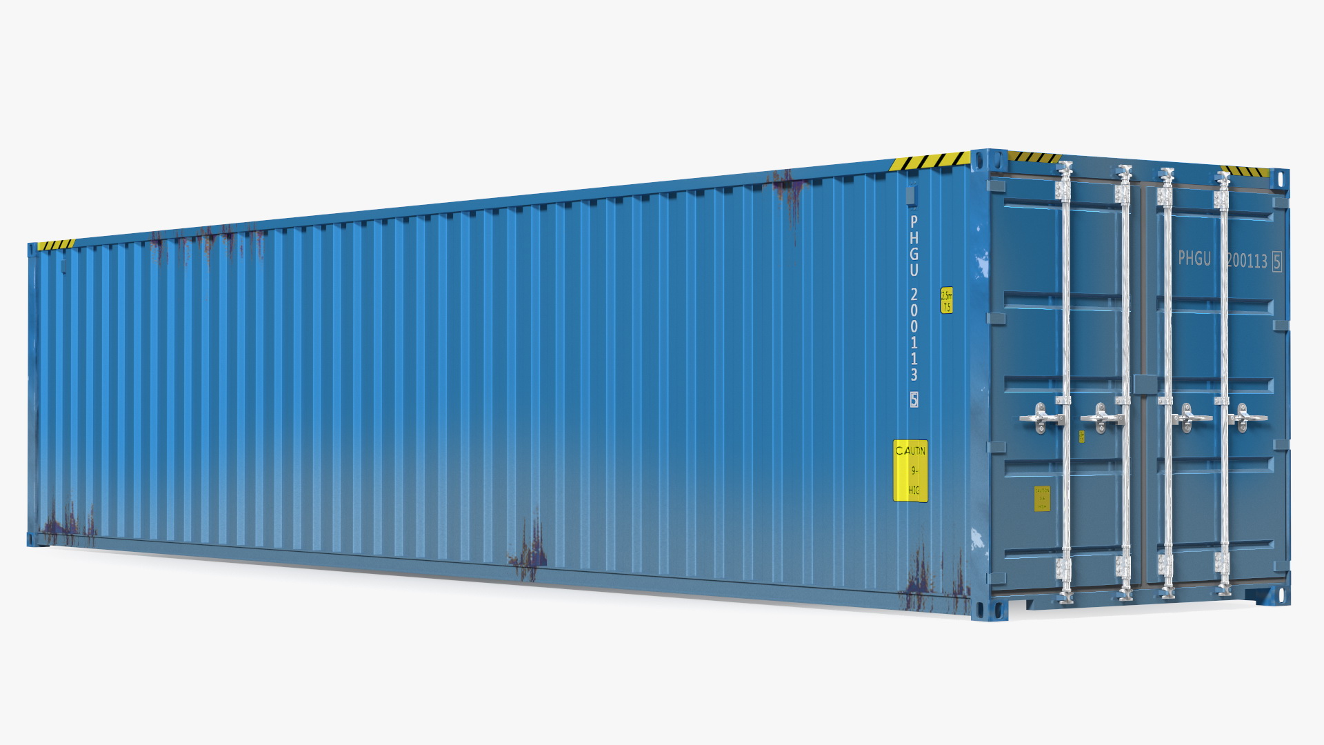 3D High Cube Shipping Container 40ft Blue model