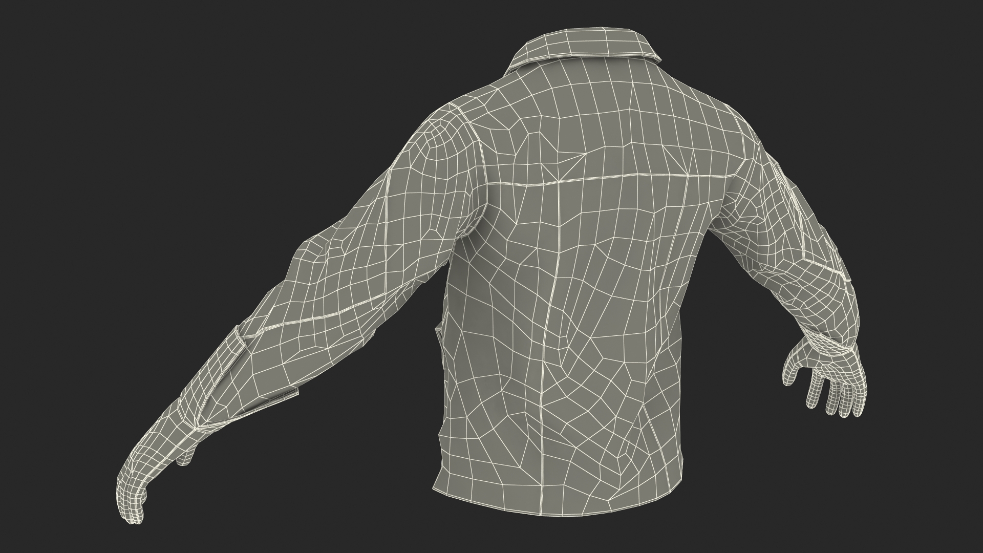 Pilot leather Jacket with Gloves 3D