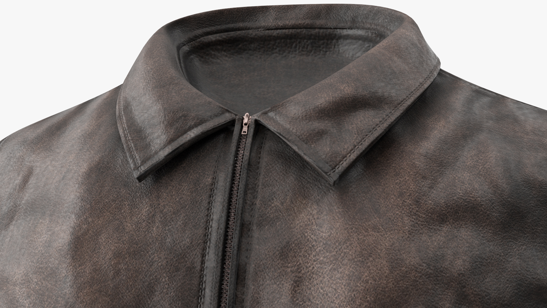 Pilot leather Jacket with Gloves 3D