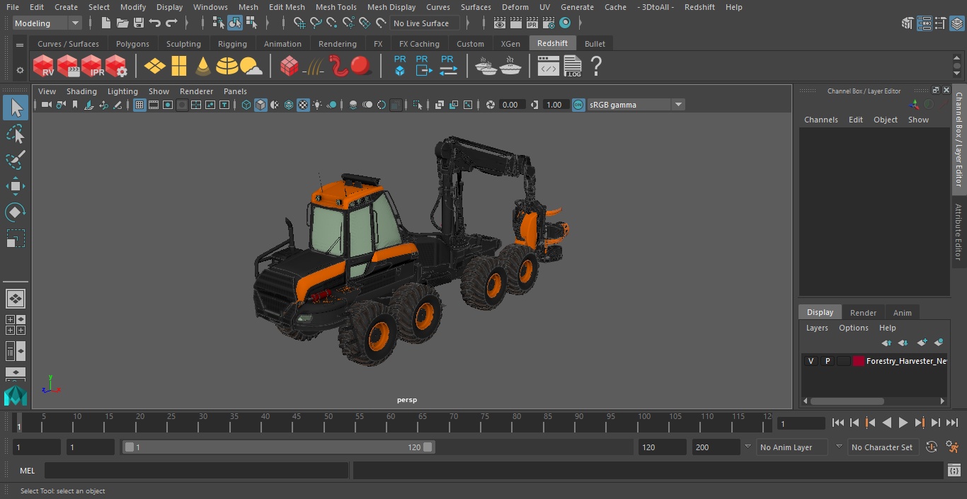 Forestry Harvester New 3D
