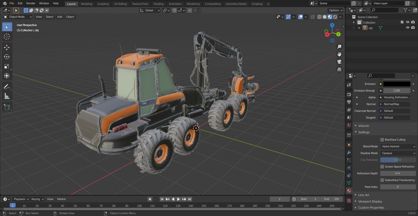 Forestry Harvester New 3D
