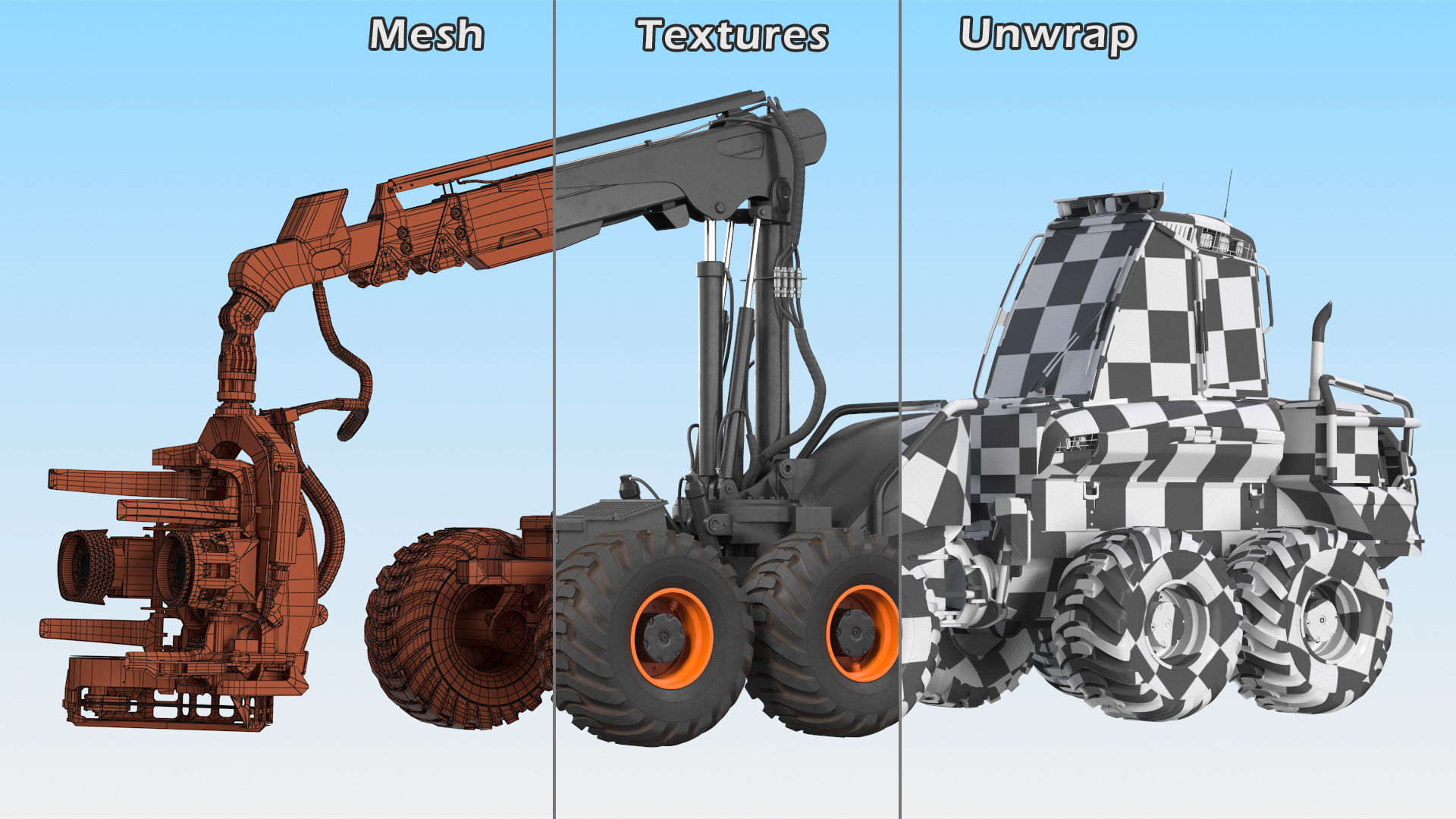Forestry Harvester New 3D