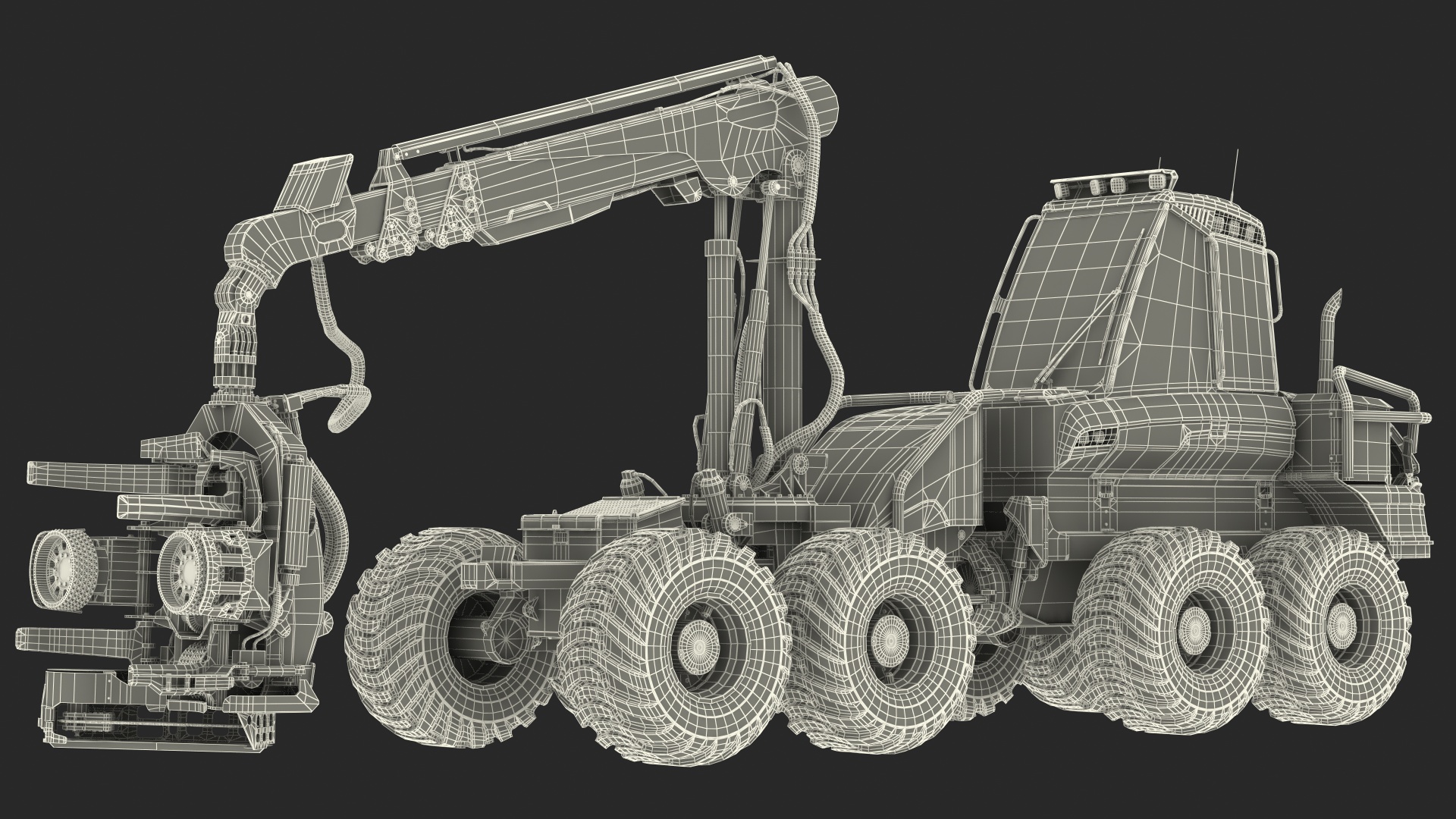 Forestry Harvester New 3D