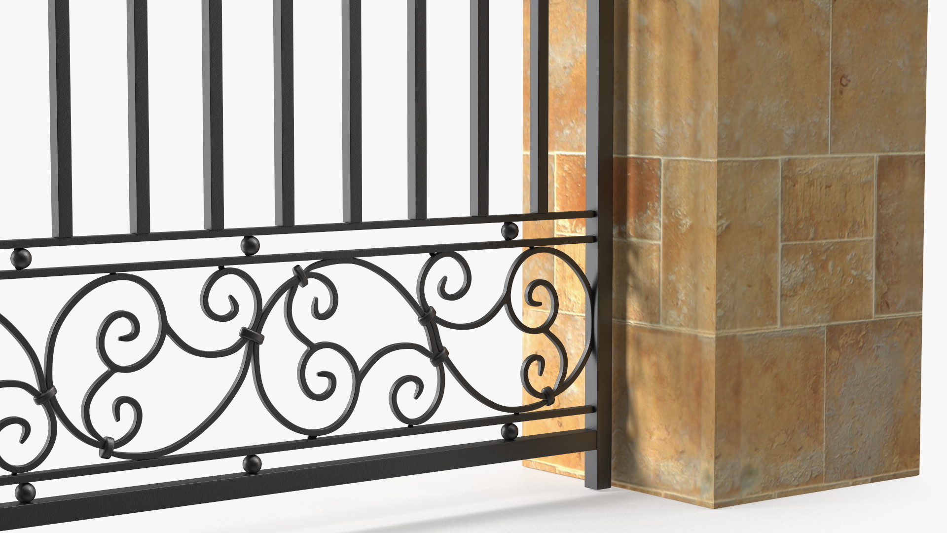 3D Ornate Iron Gate