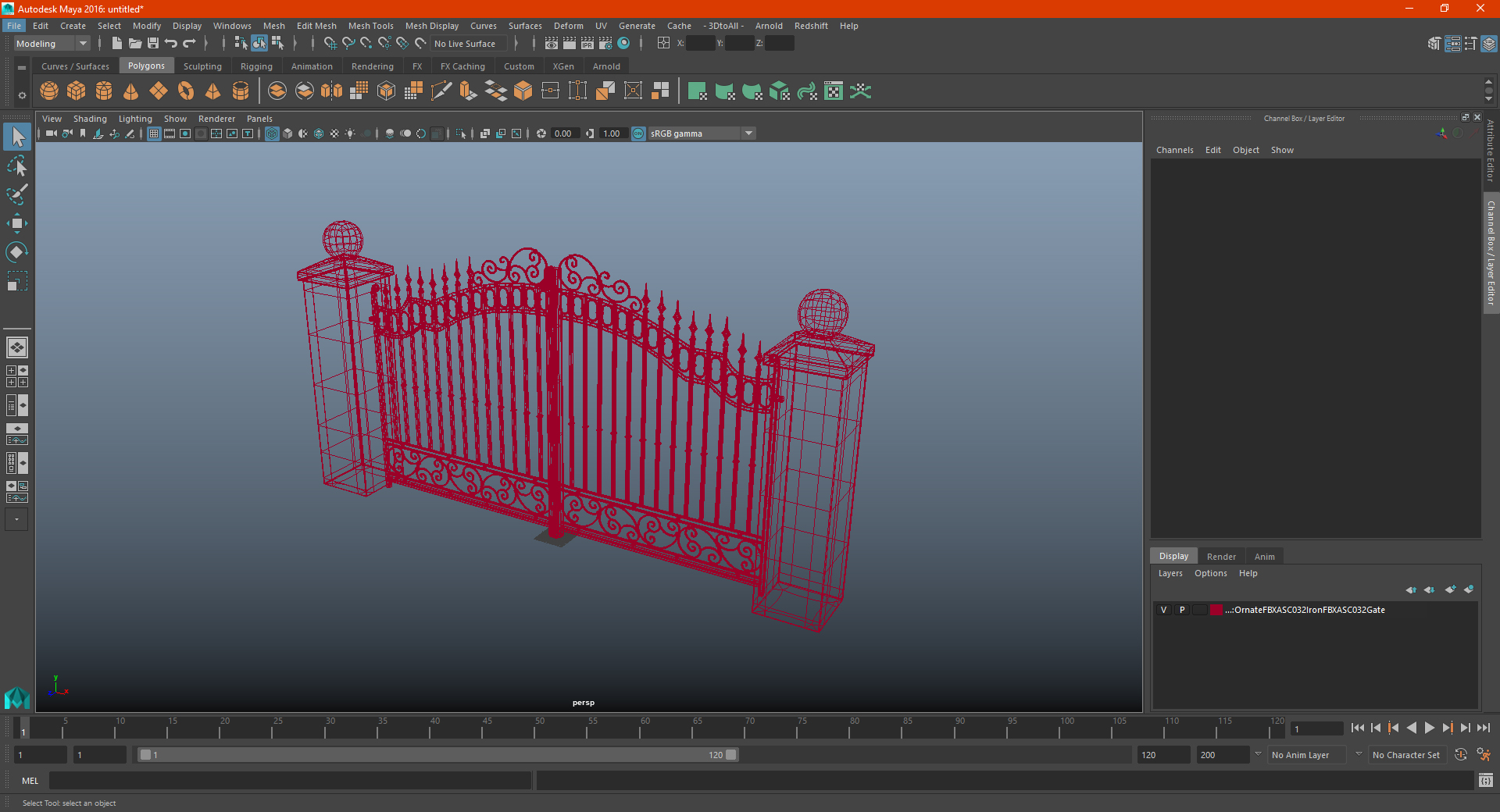 3D Ornate Iron Gate