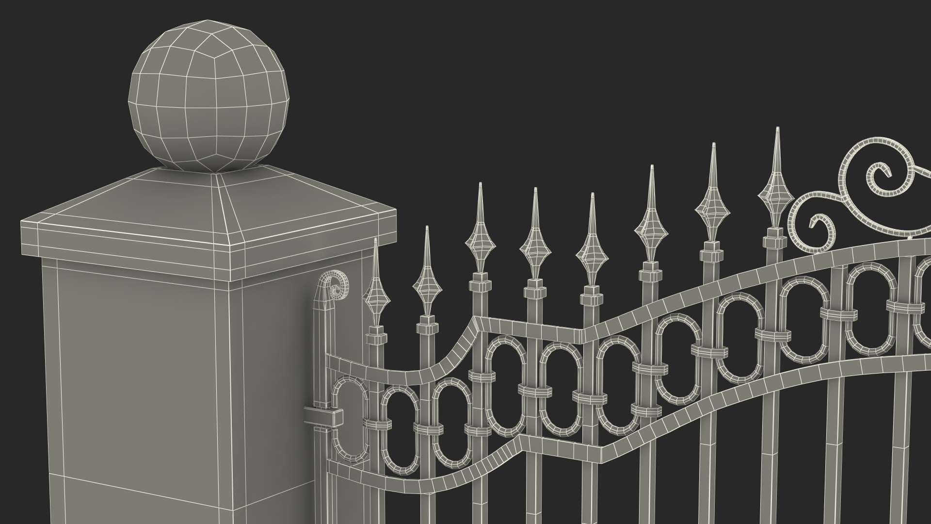 3D Ornate Iron Gate