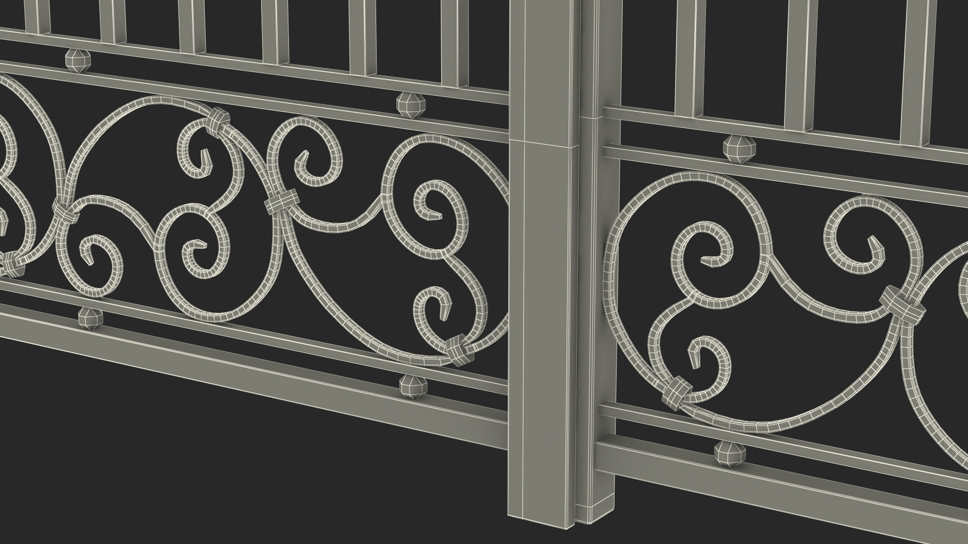3D Ornate Iron Gate