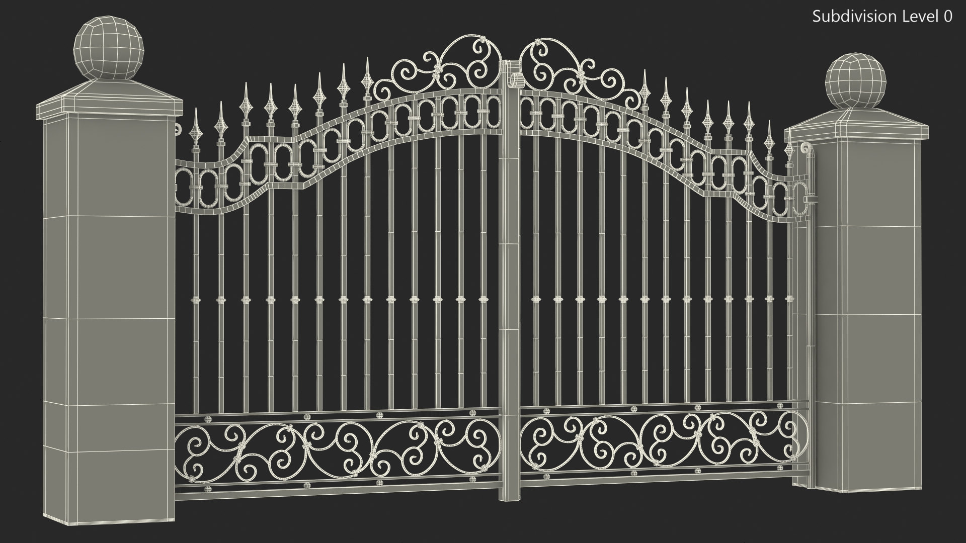 3D Ornate Iron Gate