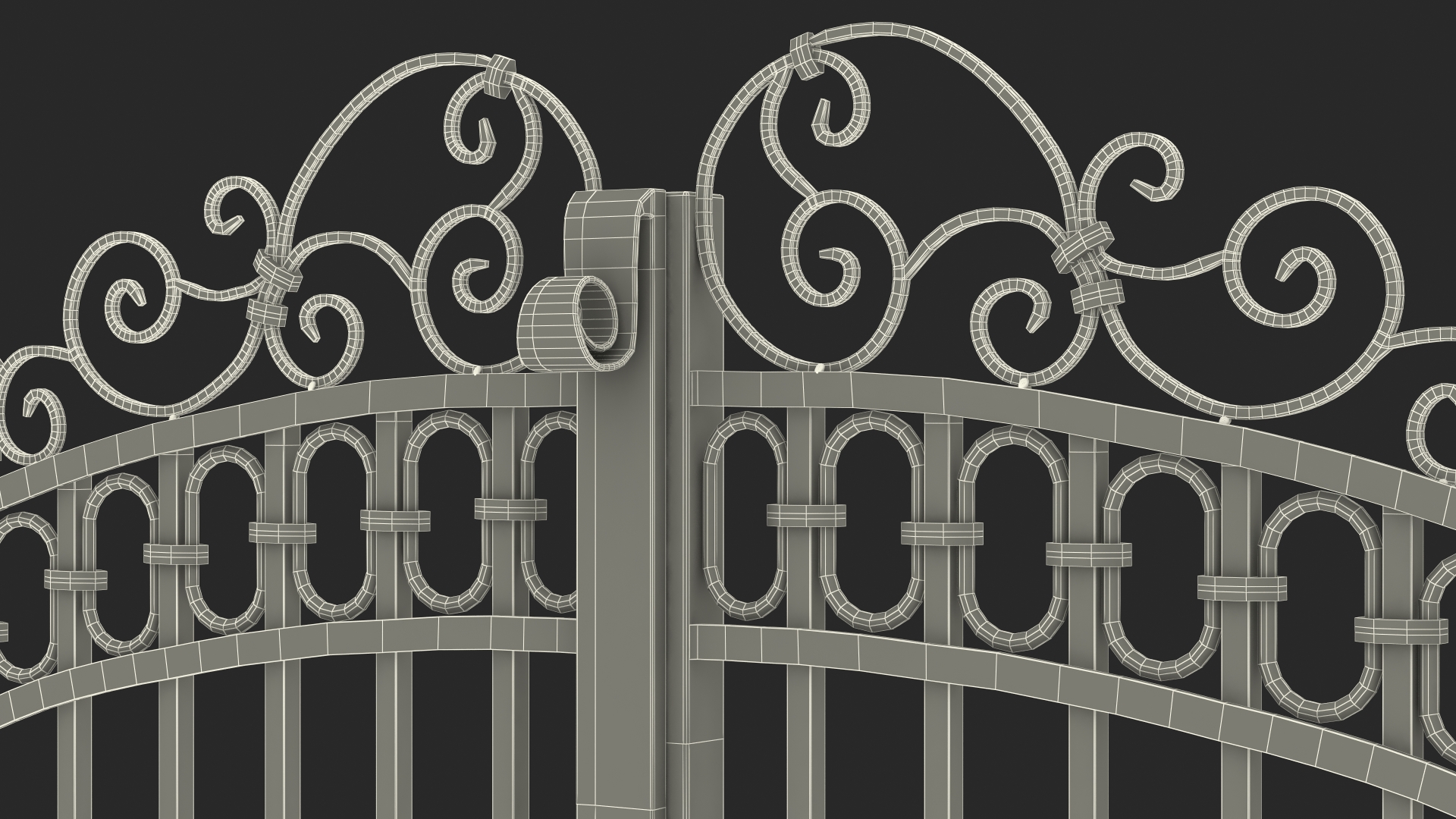 3D Ornate Iron Gate