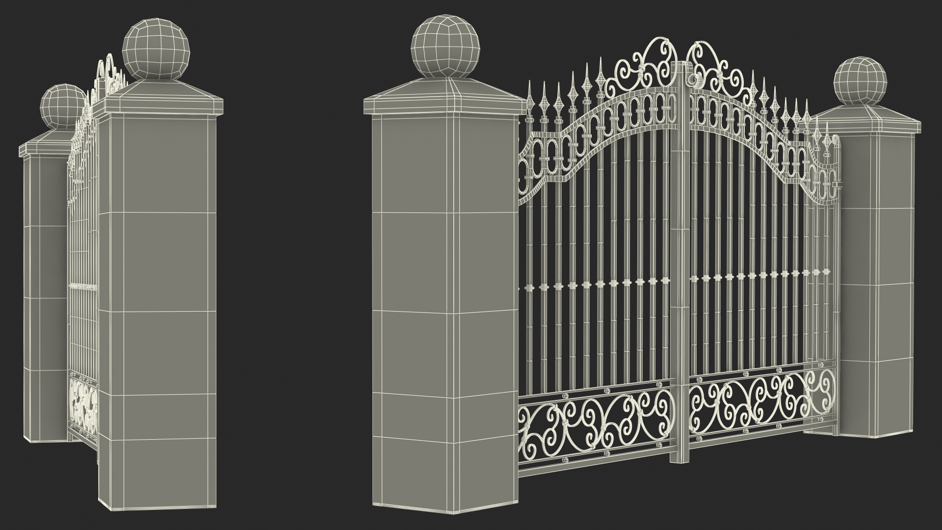 3D Ornate Iron Gate