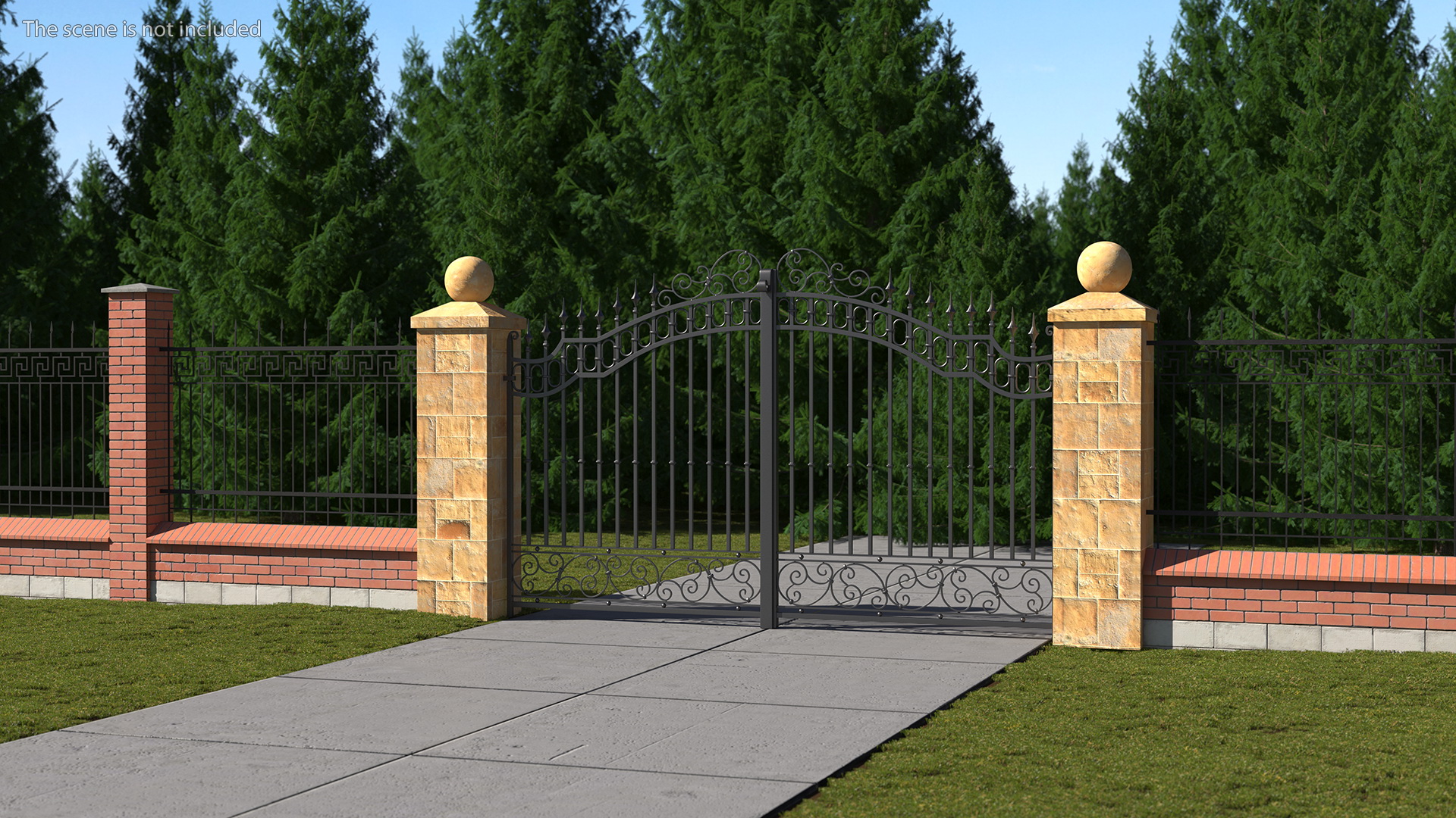 3D Ornate Iron Gate