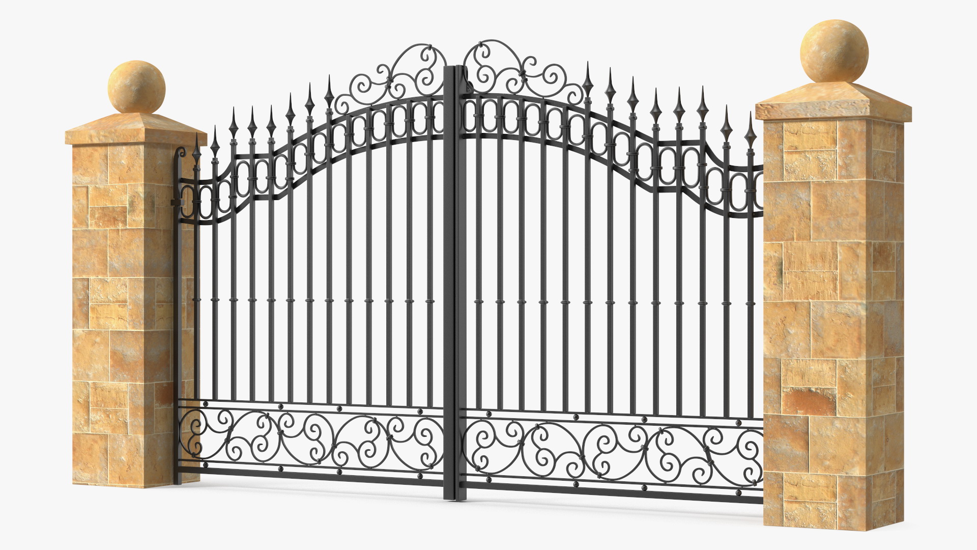 3D Ornate Iron Gate