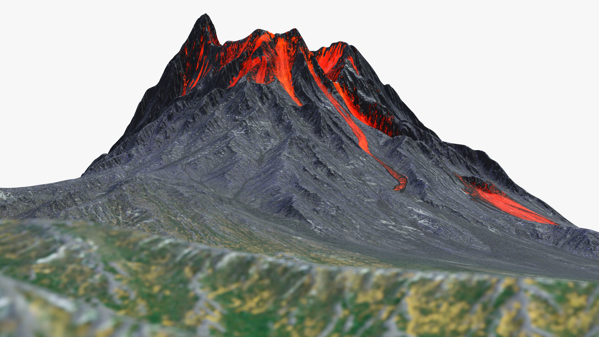 Active Volcano 3D model