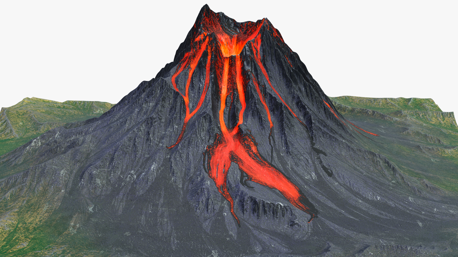 Active Volcano 3D model