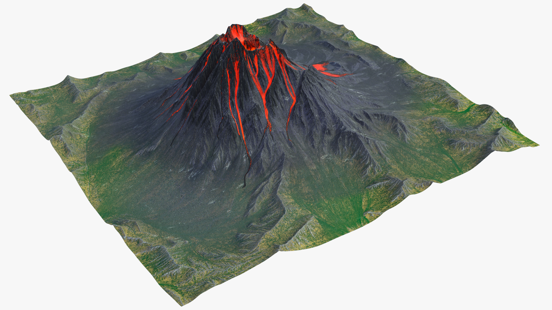 Active Volcano 3D model