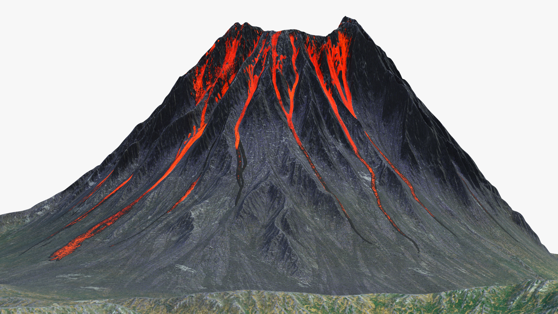 Active Volcano 3D model