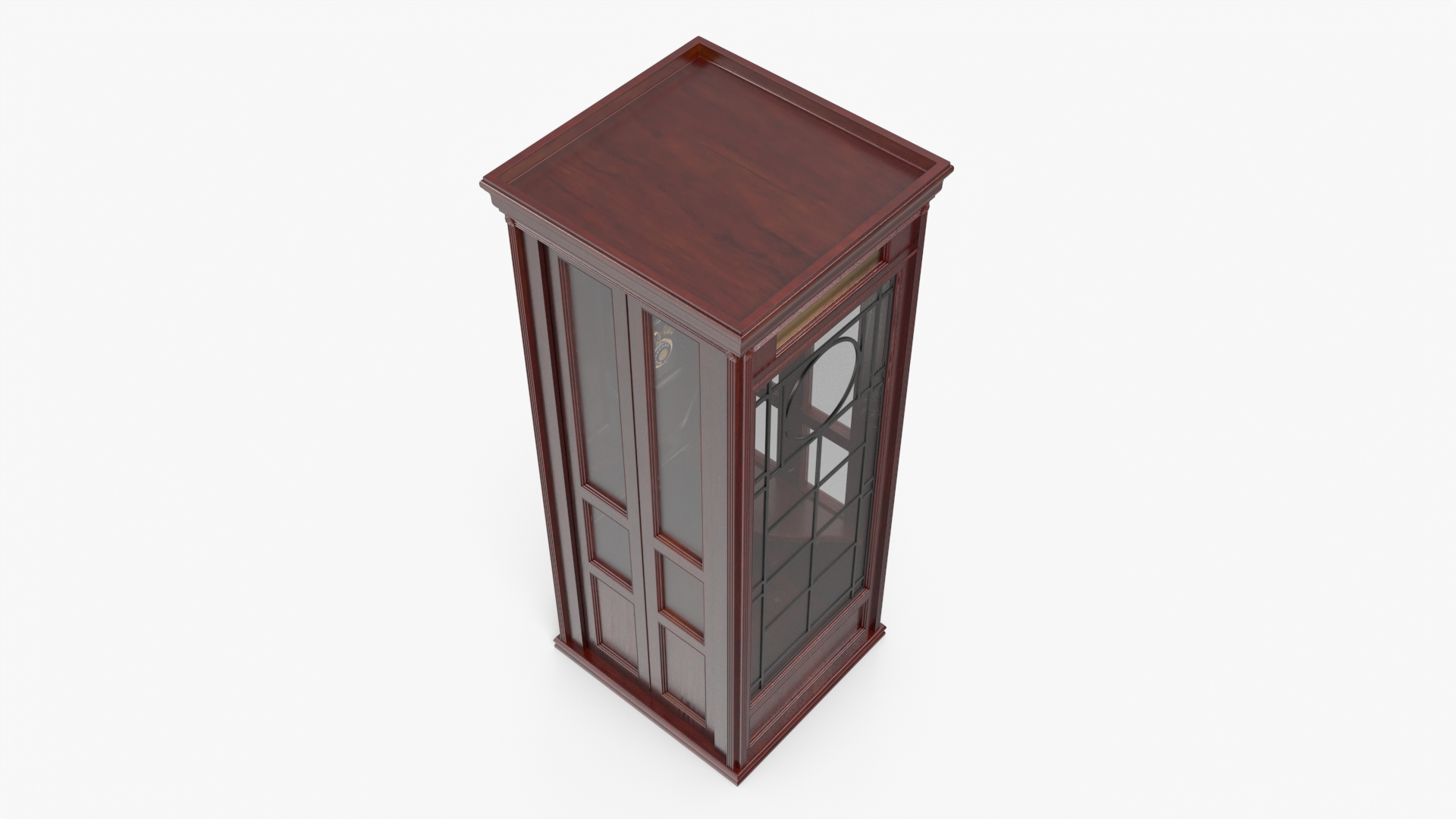 3D Wooden Phone Booth with Mounted Telephone