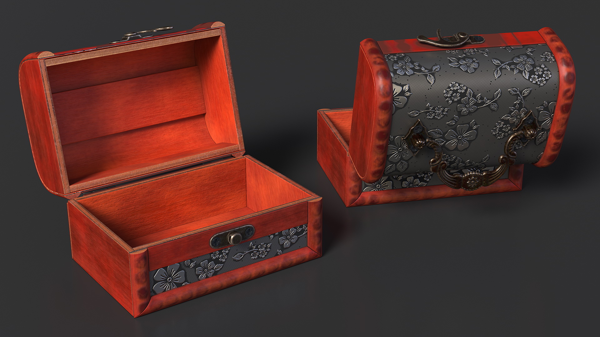 3D Empty Treasure Box model