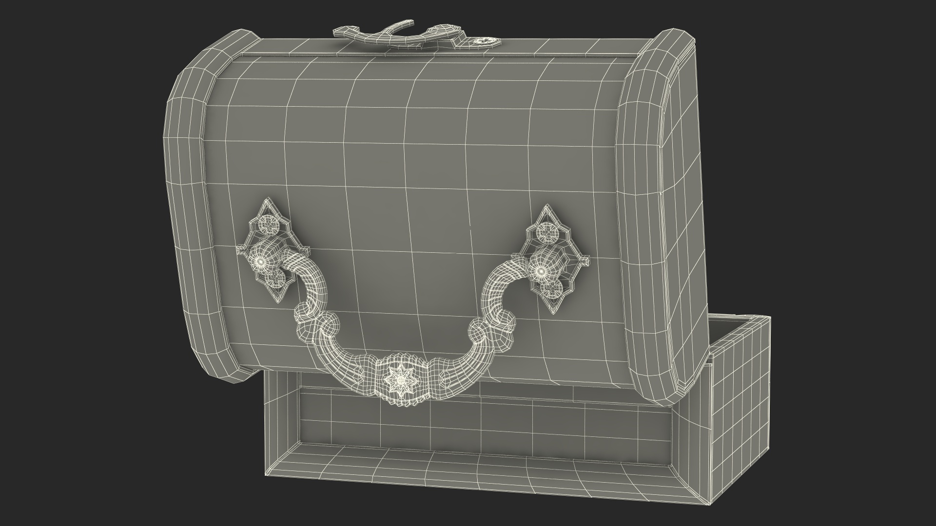 3D Empty Treasure Box model