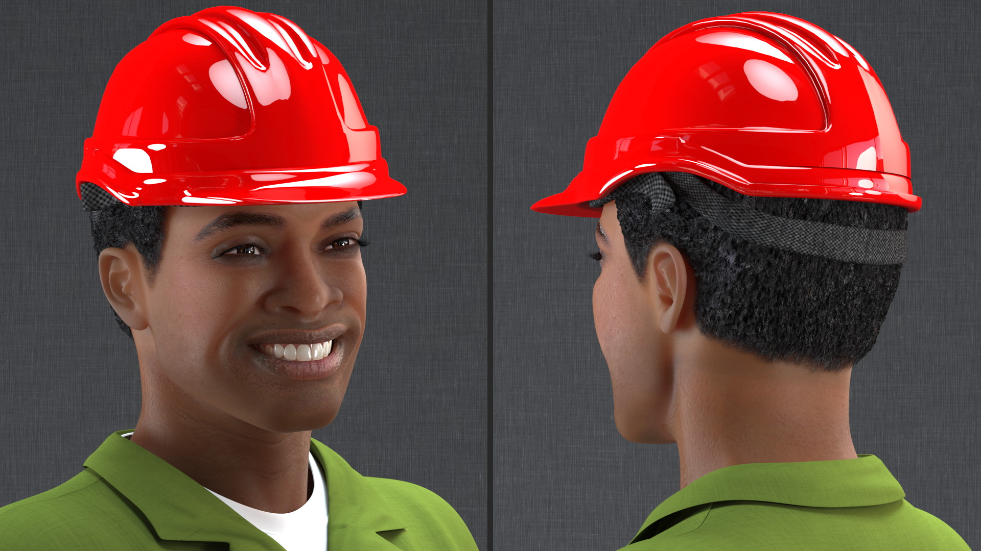 Light Skinned Black Builder 3D