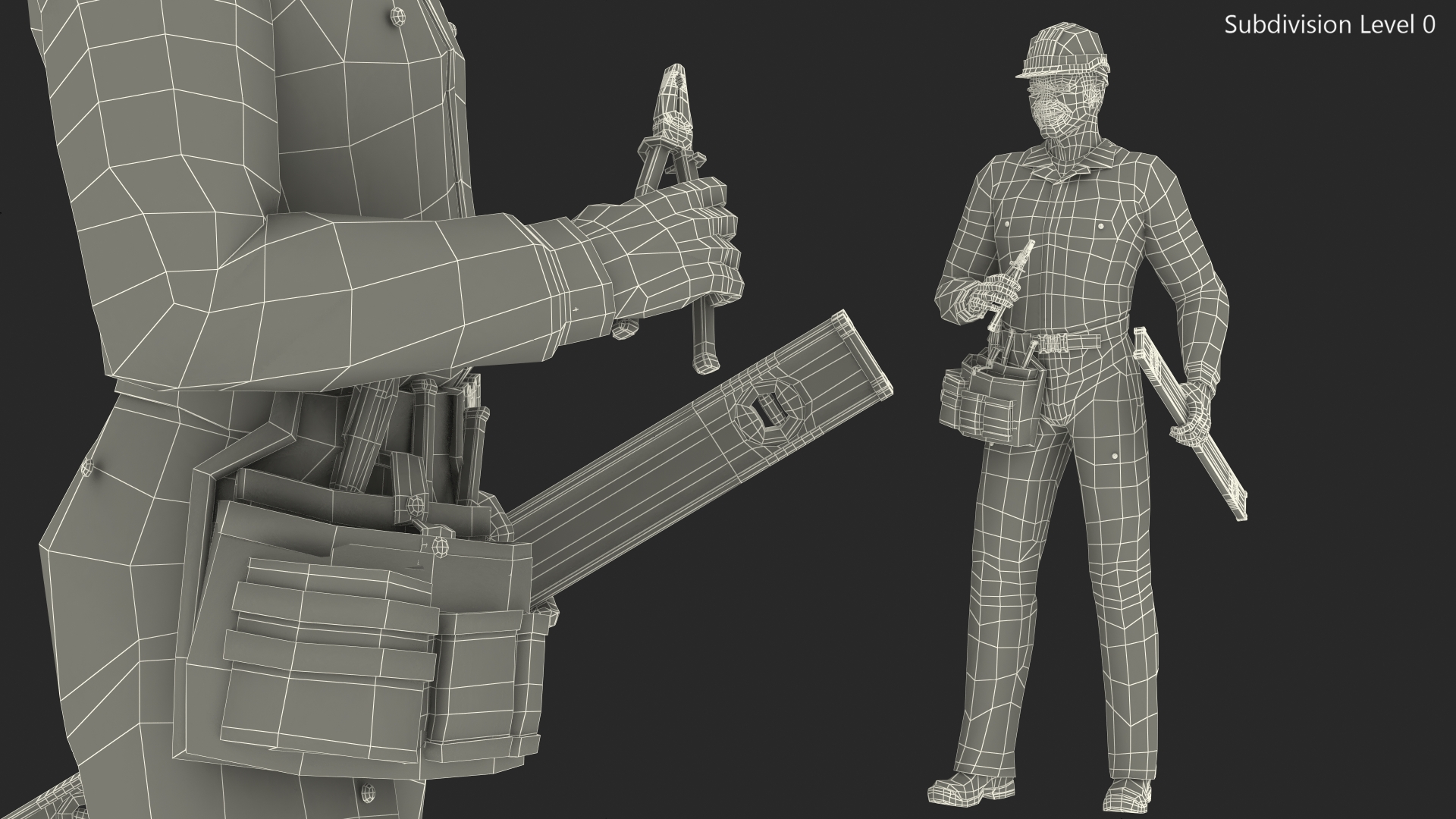 Light Skinned Black Builder 3D
