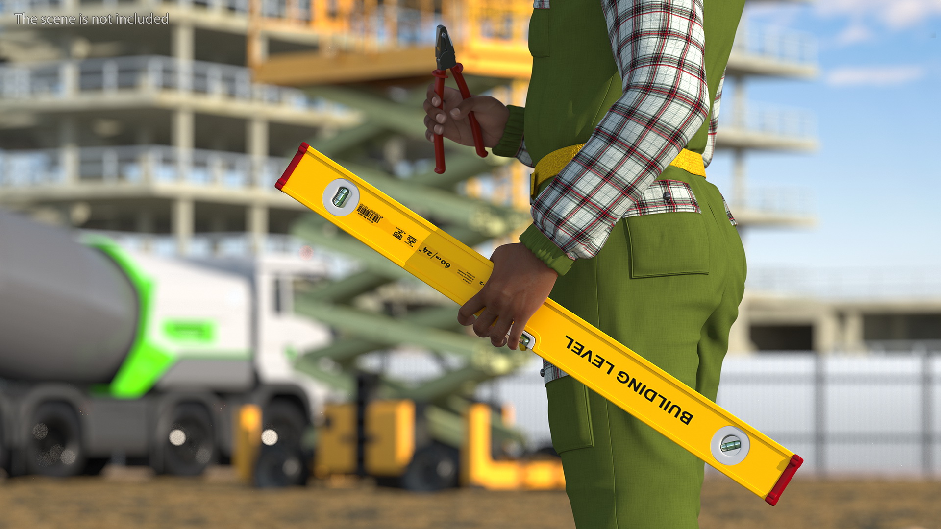 Light Skinned Black Builder 3D