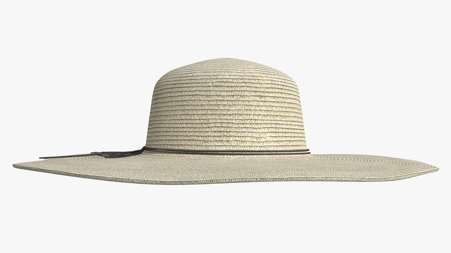 Women Straw Hat Yellow 3D