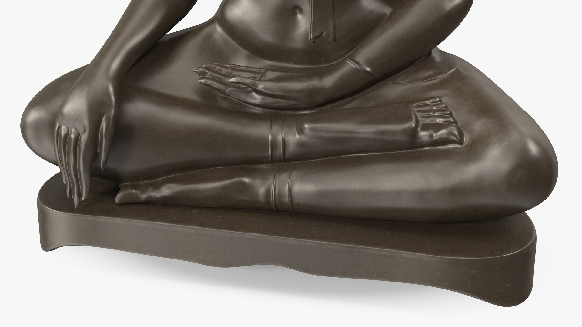 3D model Seated Buddha Bronze Sculpture