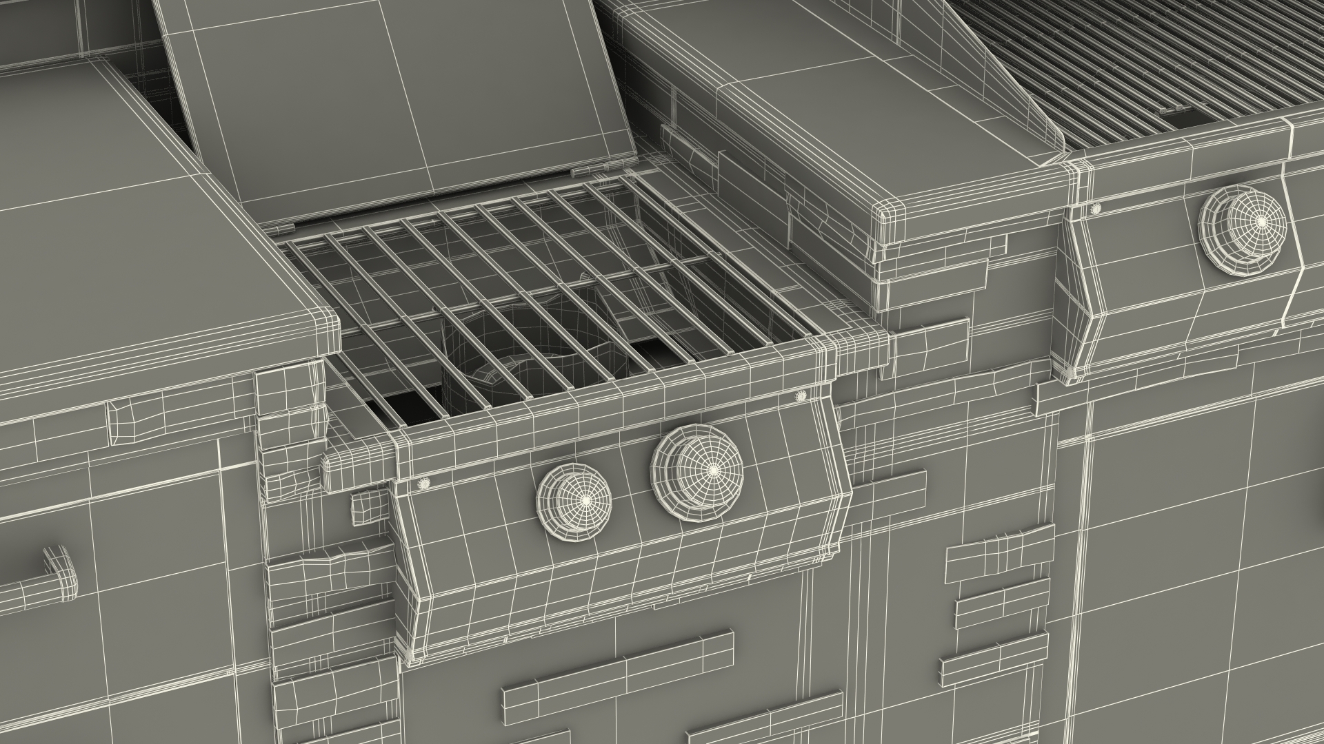 3D model Brick Outdoor Barbecue Kitchen