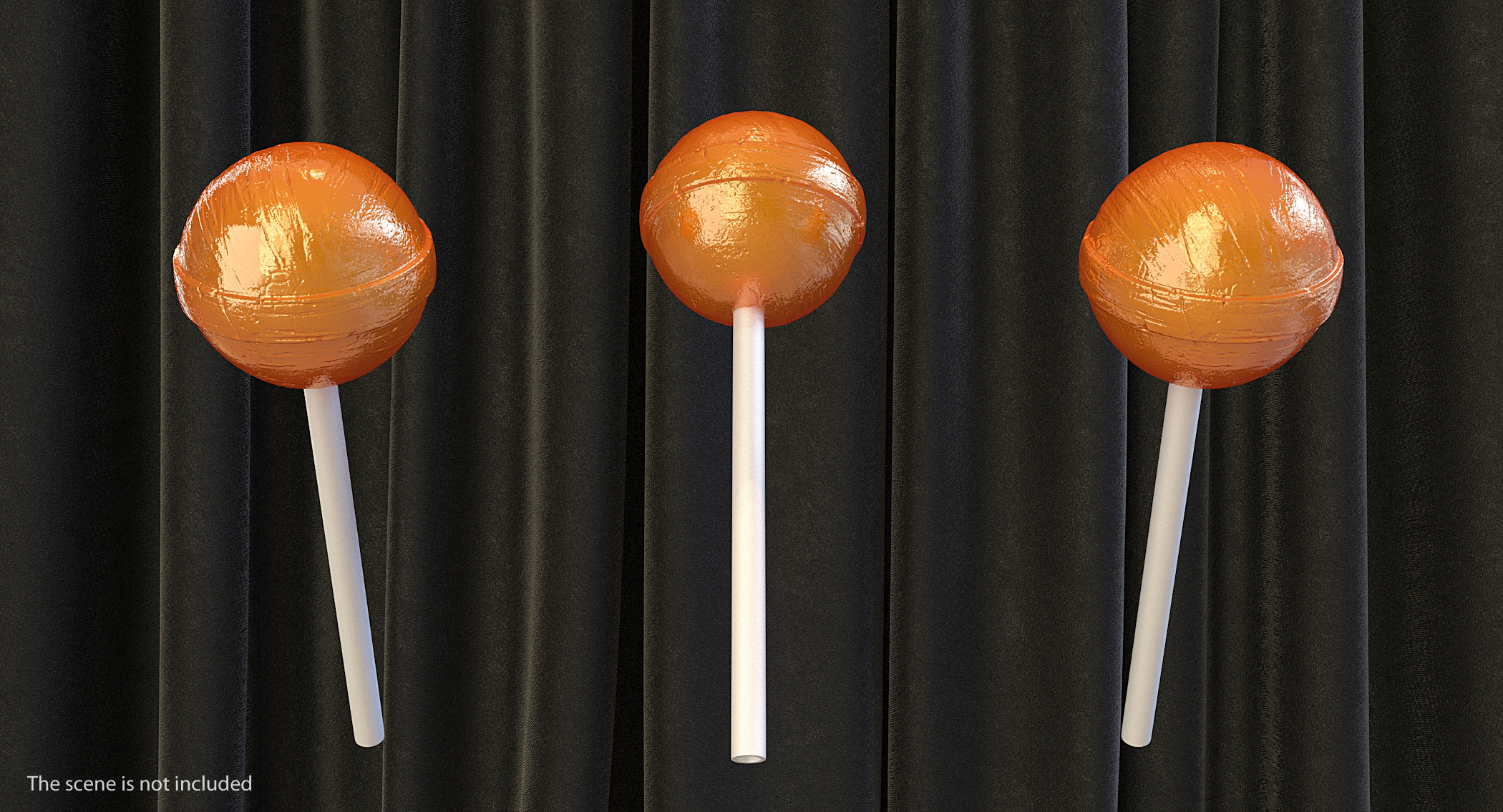 Chupa Chups Lollipop Orange 3D