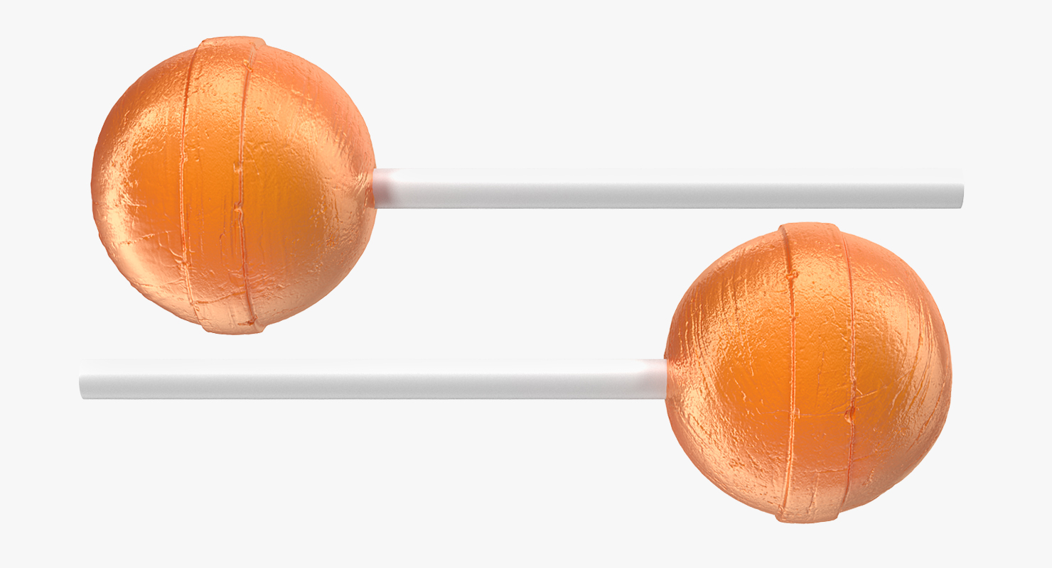 Chupa Chups Lollipop Orange 3D