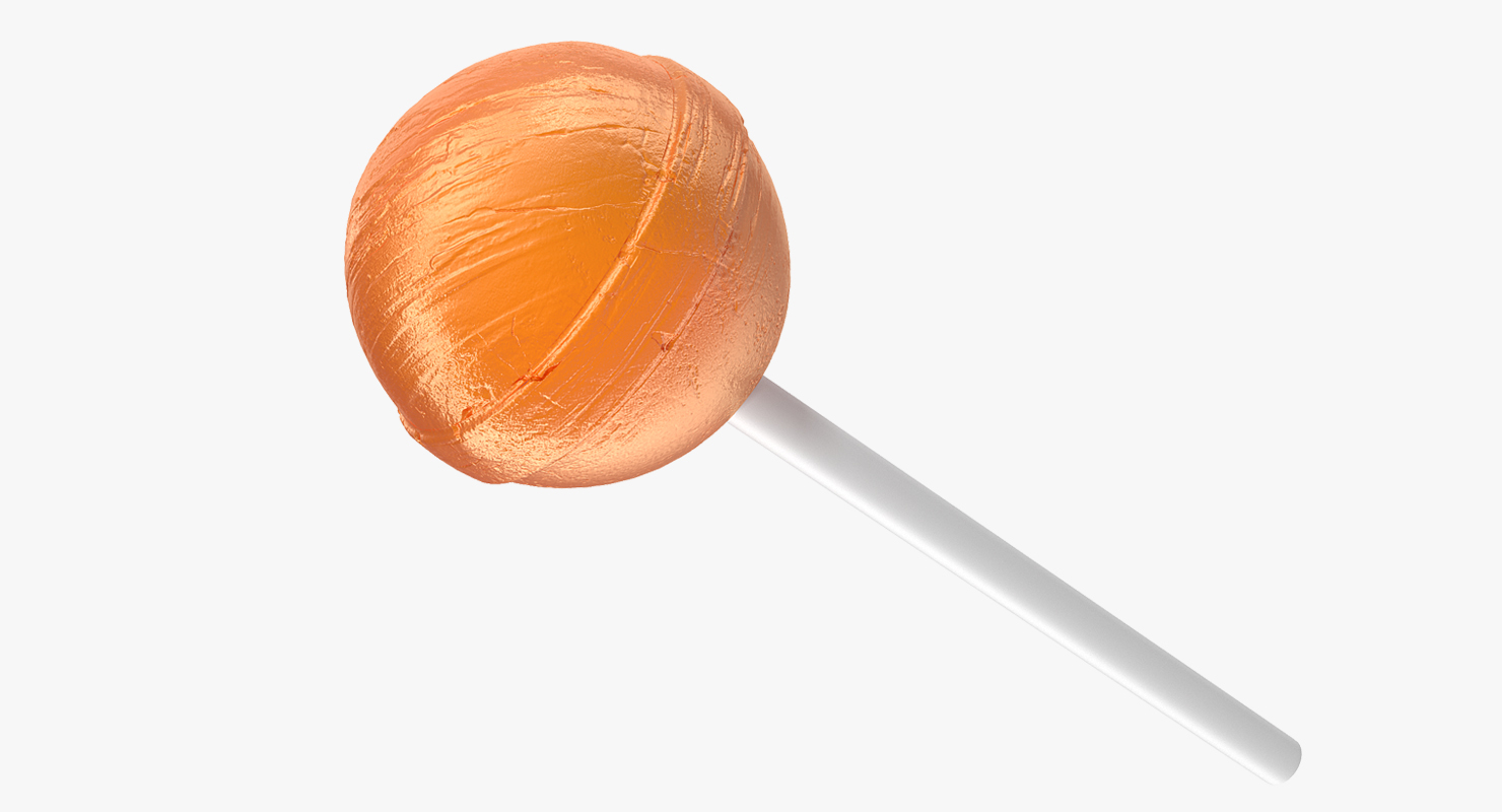 Chupa Chups Lollipop Orange 3D