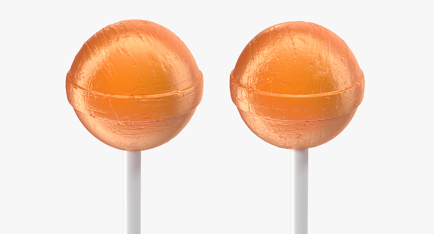 Chupa Chups Lollipop Orange 3D