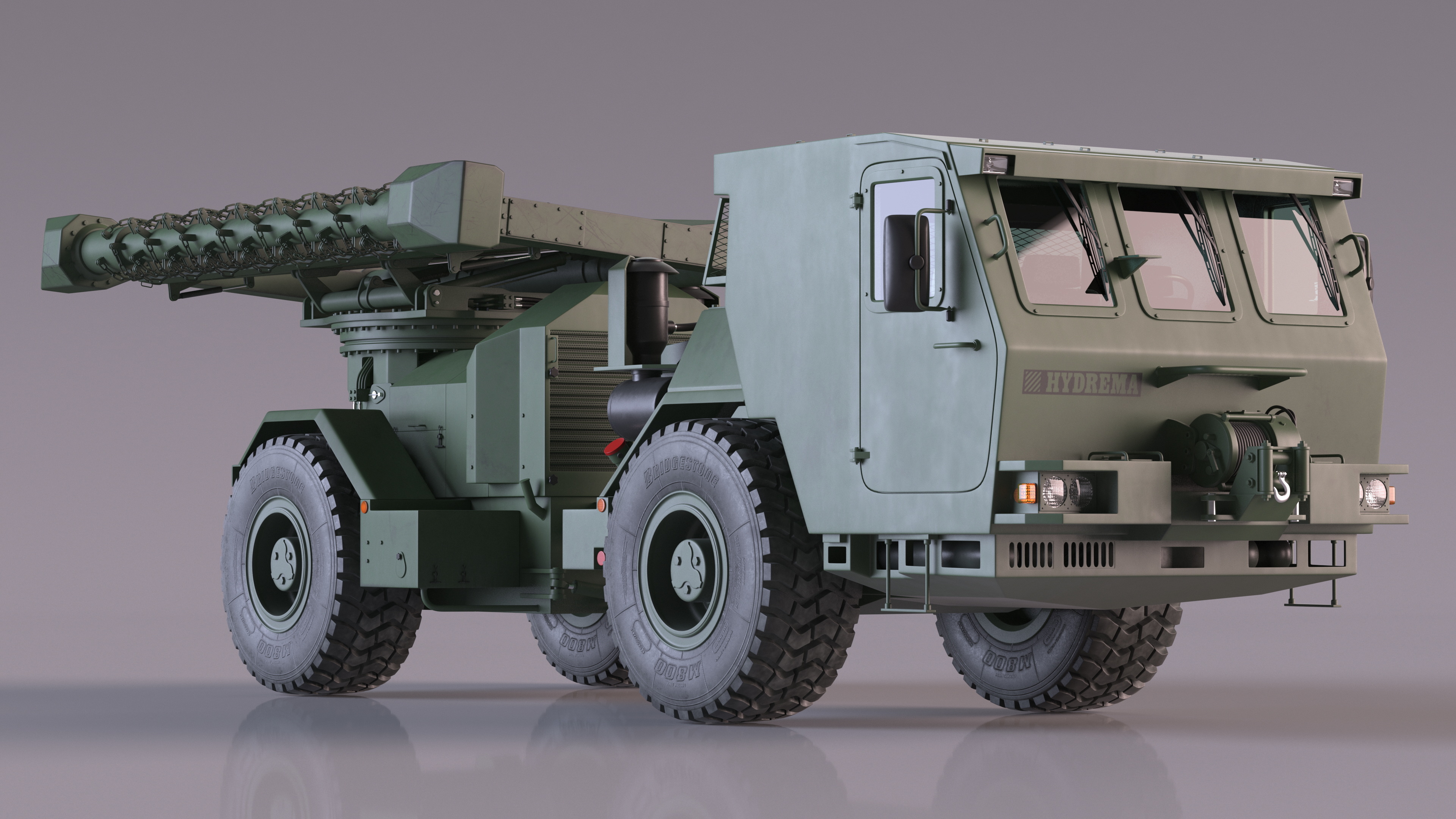 3D Used Khaki Mine Sweeper Vehicle Hydrema 910 model